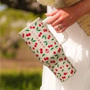 HydroJug Cherry Print Tumbler Carrier - White with Red and Green